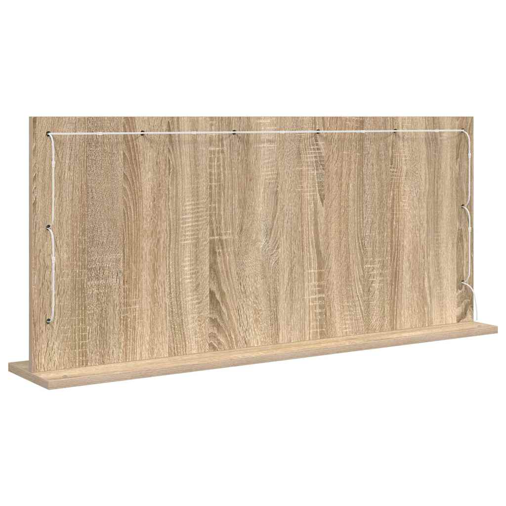 Miroir de lavabo rectangulaire Chêne Sonoma 100 x 45 x 18 cm