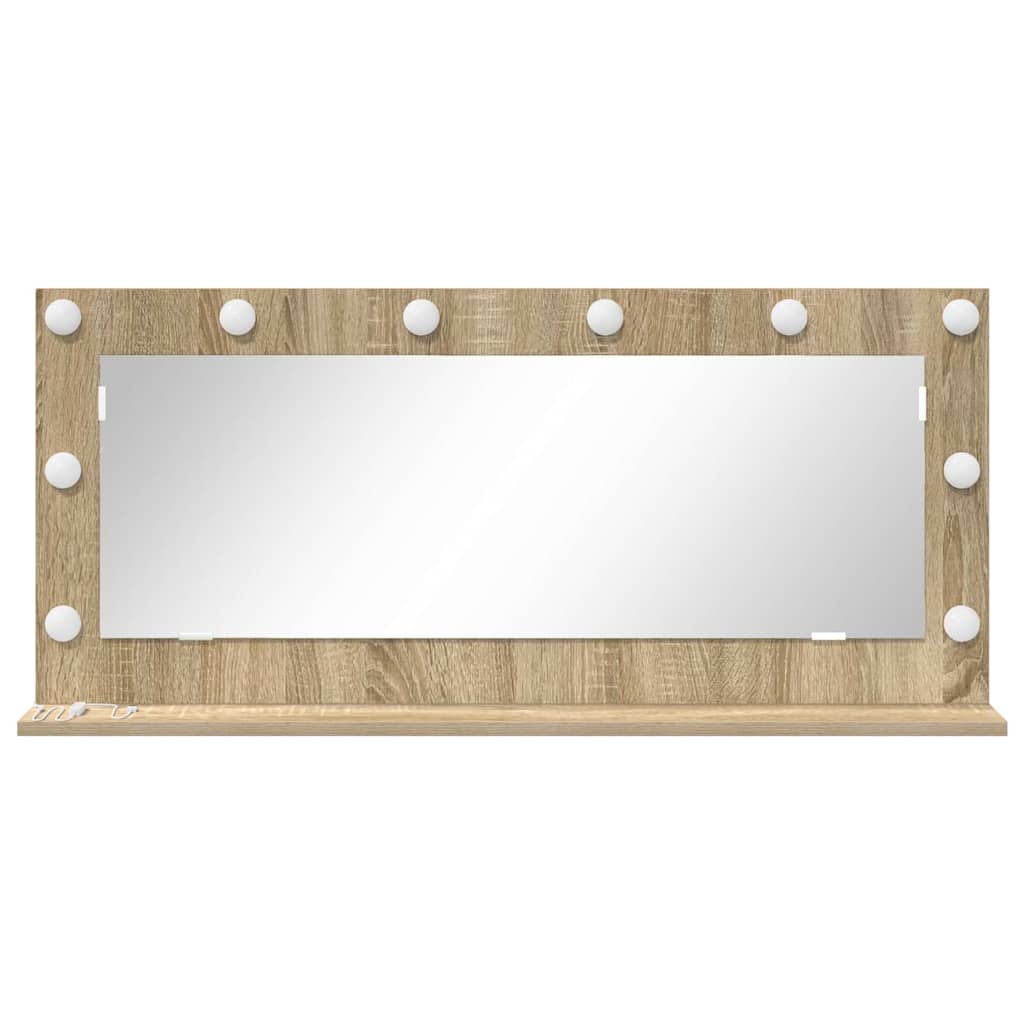 Miroir de lavabo rectangulaire Chêne Sonoma 100 x 45 x 18 cm