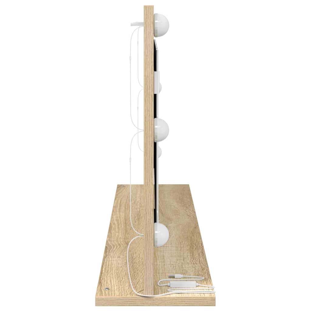 Miroir de lavabo rectangulaire Chêne Sonoma 100 x 45 x 18 cm