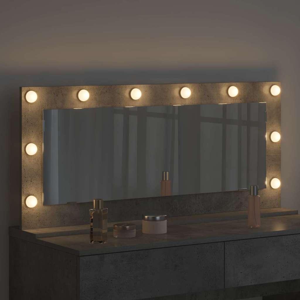 Washbasin Mirror Rectangular Concrete Grey 100 x 45 x 18 cm