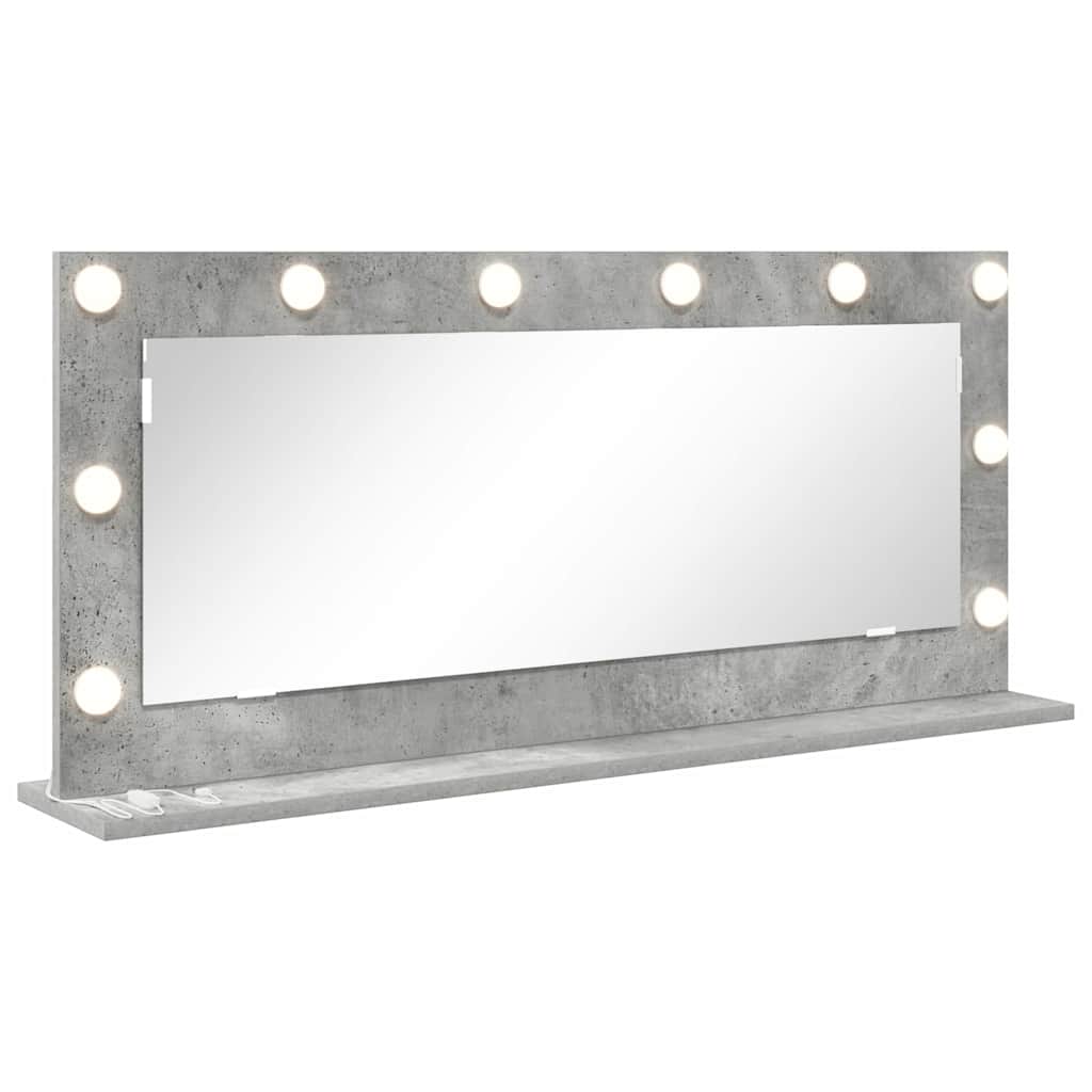Washbasin Mirror Rectangular Concrete Grey 100 x 45 x 18 cm