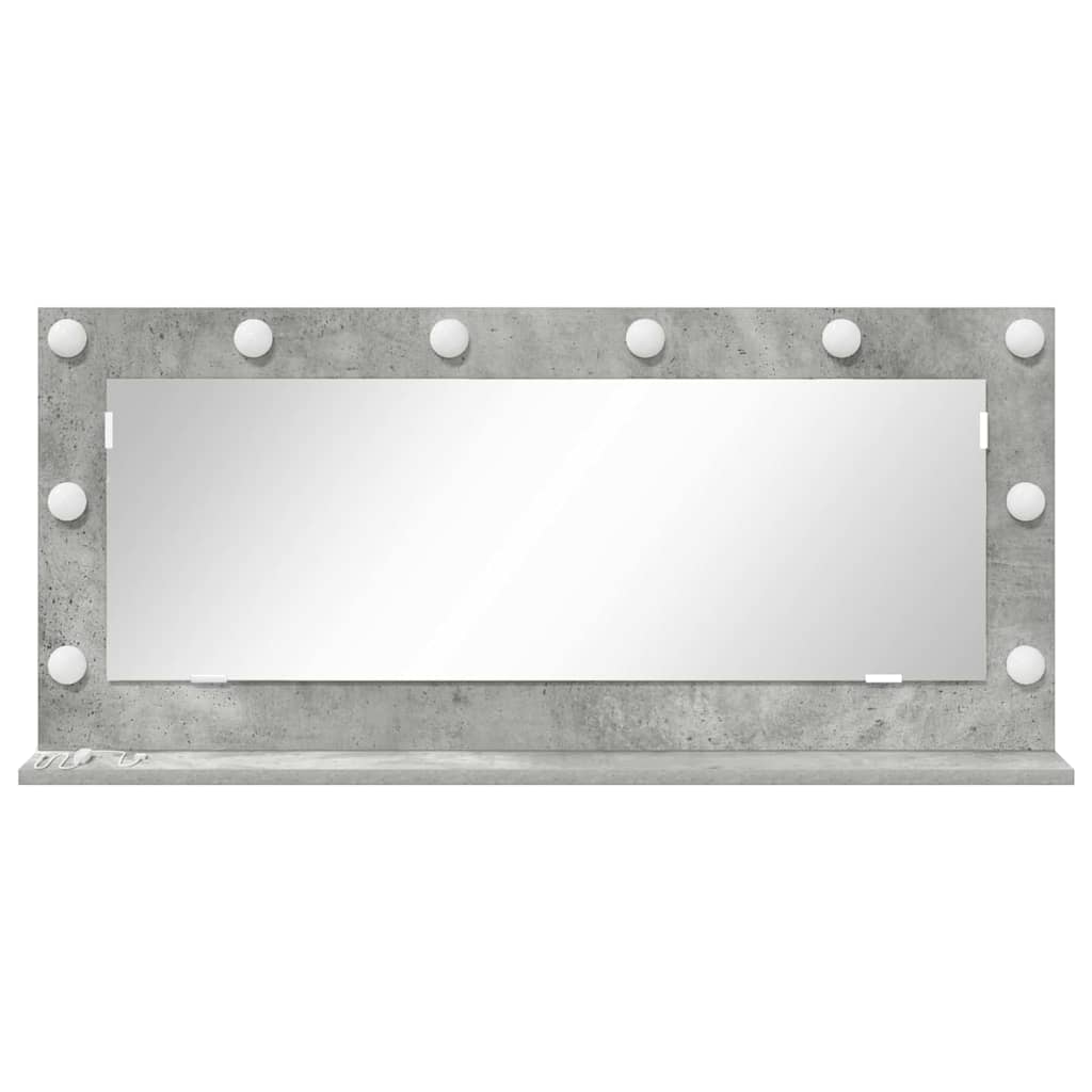 Washbasin Mirror Rectangular Concrete Grey 100 x 45 x 18 cm