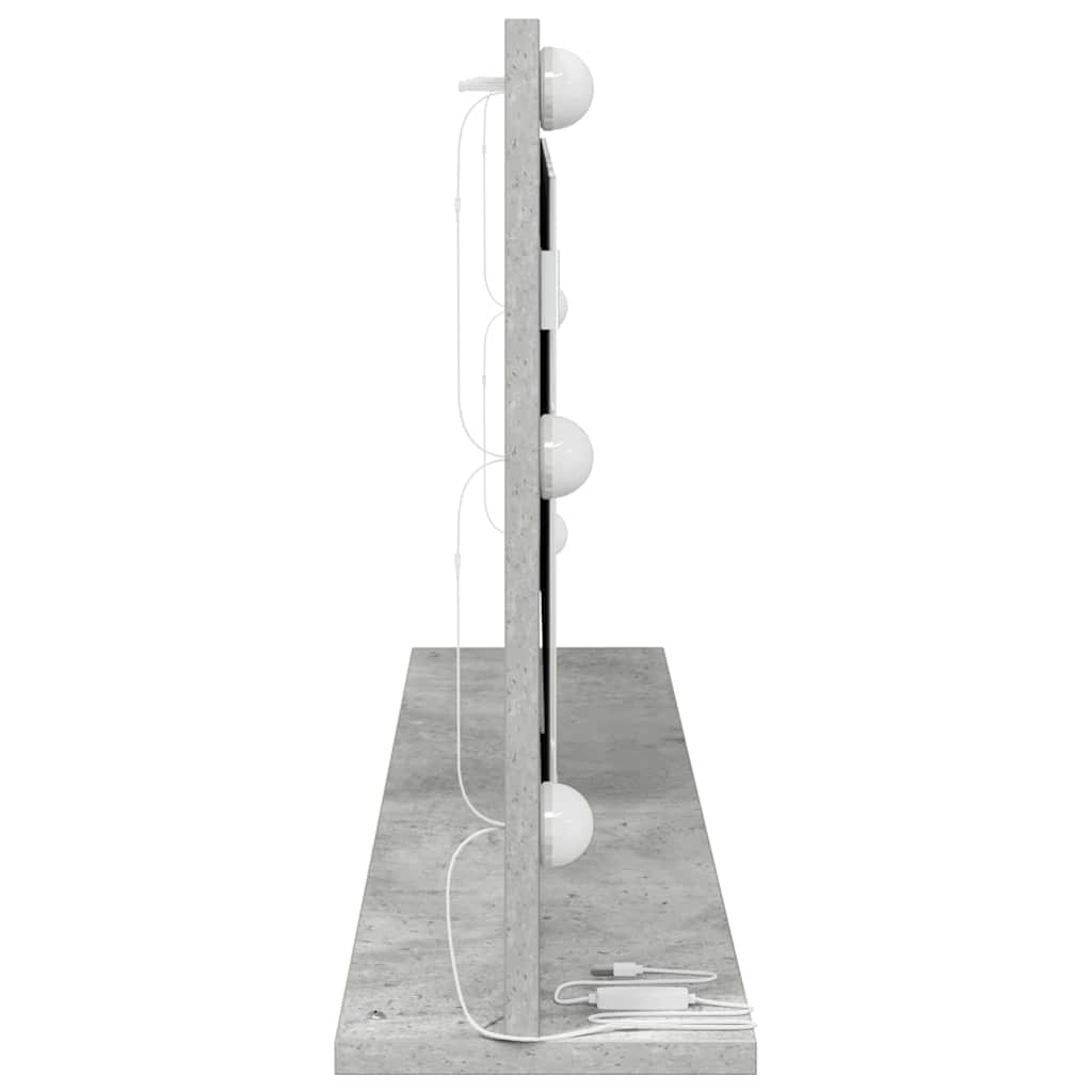 Washbasin Mirror Rectangular Concrete Grey 100 x 45 x 18 cm