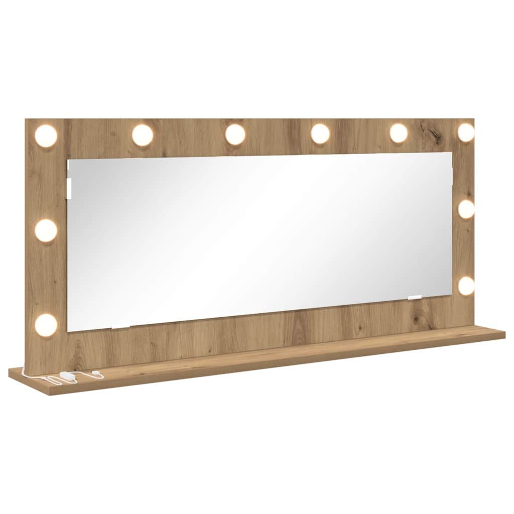 Vanity Mirror Rectangular Artisan Oak 100 x 45 x 18 cm