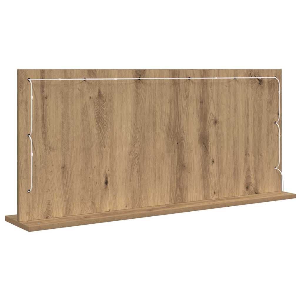 Vanity Mirror Rectangular Artisan Oak 100 x 45 x 18 cm