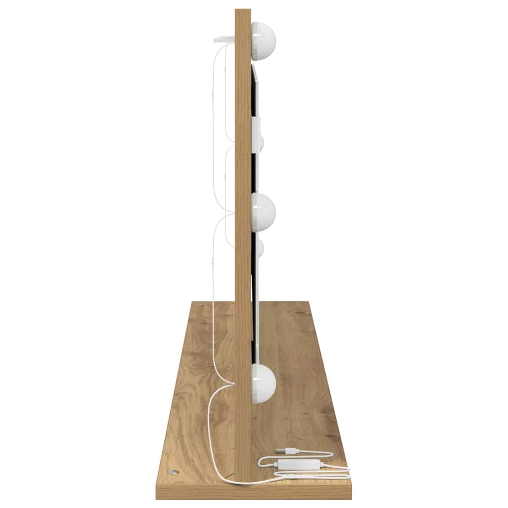 Vanity Mirror Rectangular Artisan Oak 100 x 45 x 18 cm