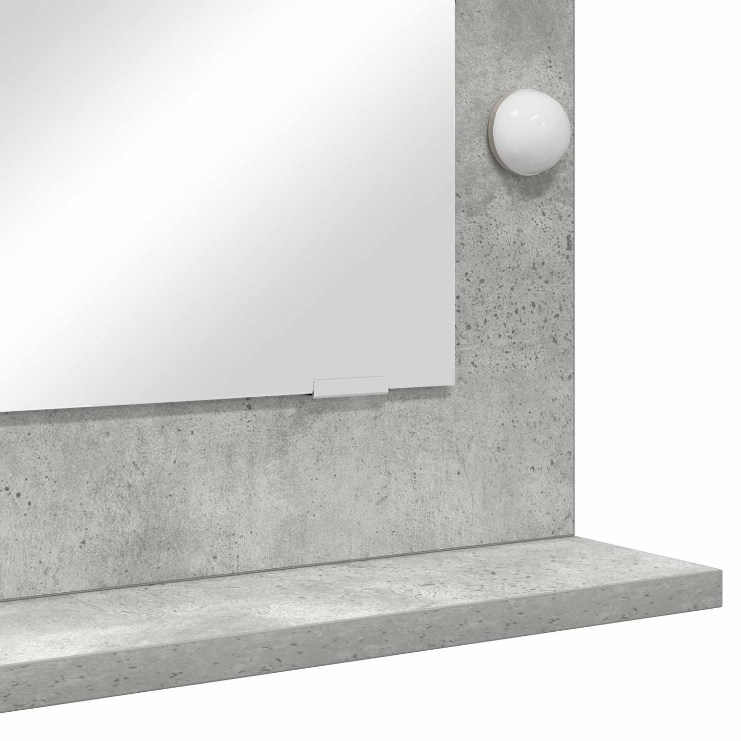 Waschtischspiegel Rechtwinklig Beton Grau 70 x 50 x 18 cm
