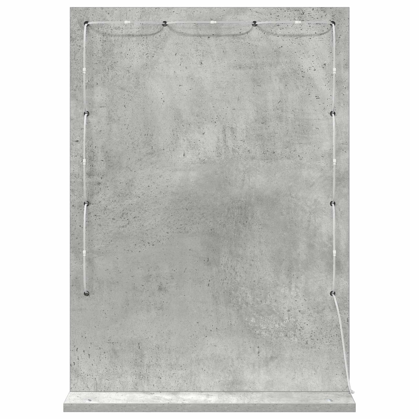 Waschtischspiegel Rechtwinklig Beton Grau 70 x 50 x 18 cm