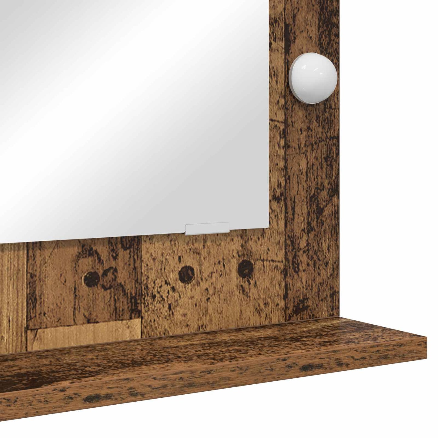Vanity Mirror Rectangular Reclaimed Wood 70 x 50 x 18 cm
