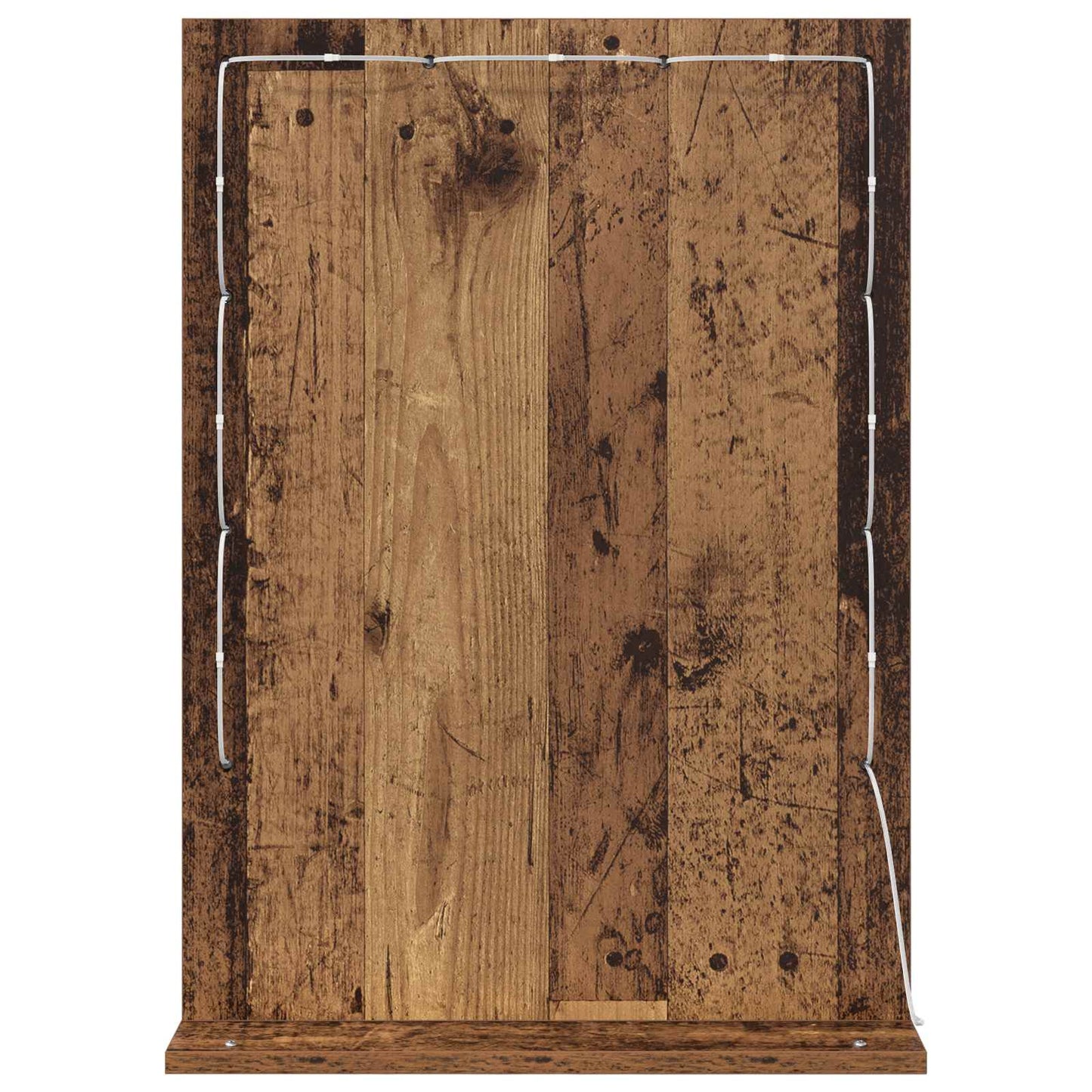 Vanity Mirror Rectangular Reclaimed Wood 70 x 50 x 18 cm