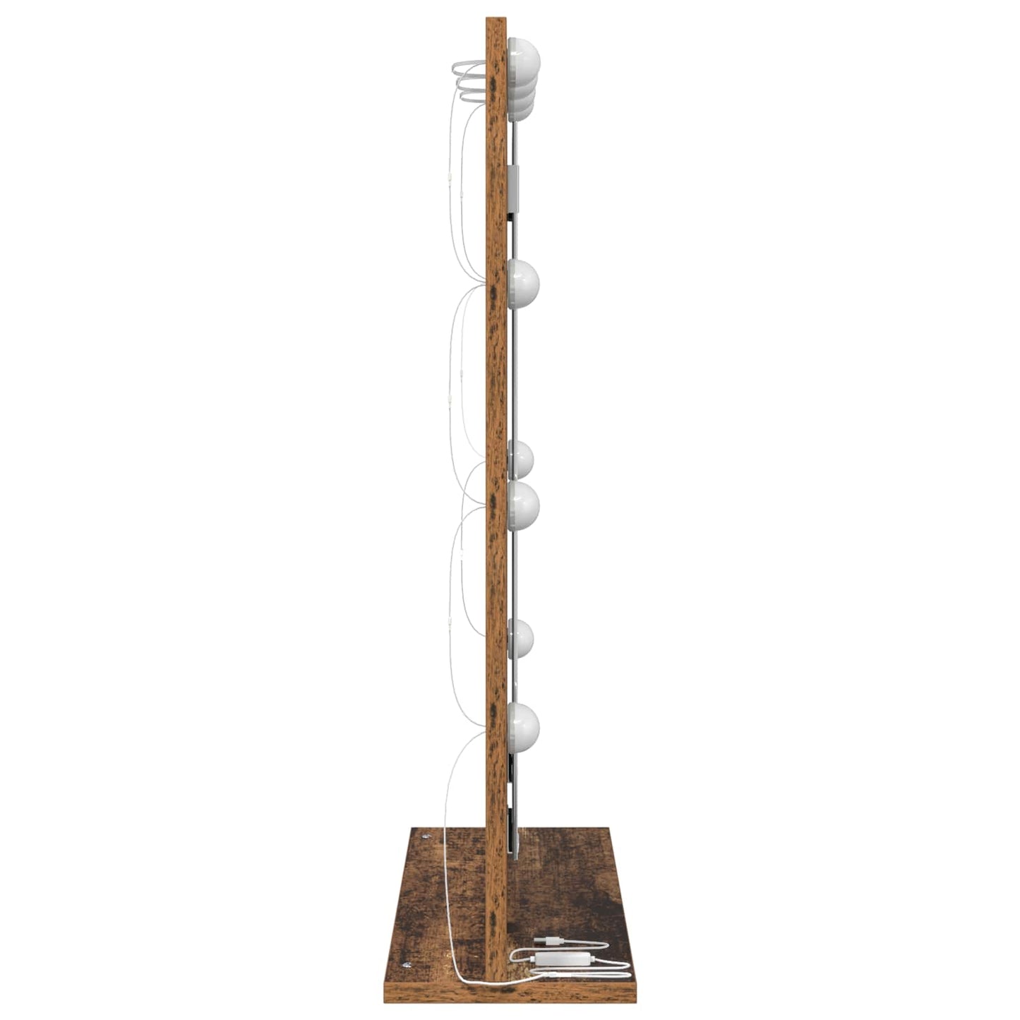 Vanity Mirror Rectangular Reclaimed Wood 70 x 50 x 18 cm
