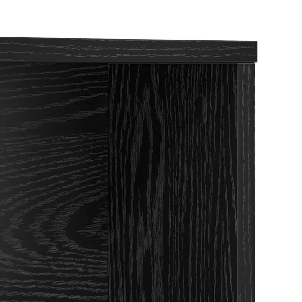Bureau avec étagère Noir aspect chêne 91 x 50 x 149 cm