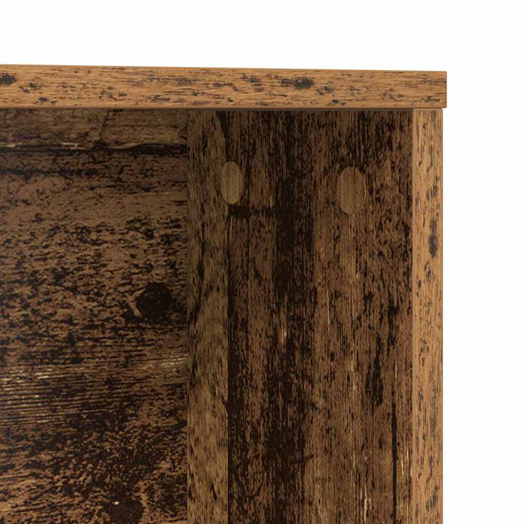 Desk with shelf reclaimed wood 91 x 50 x 149 cm engineered wood