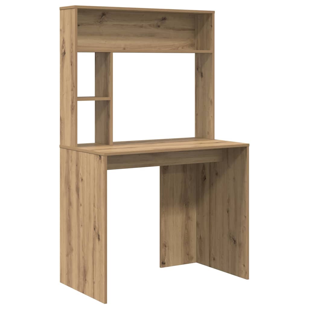 Bureau chêne Artisan 91 x 50 x 149 cm bois d'ingénierie