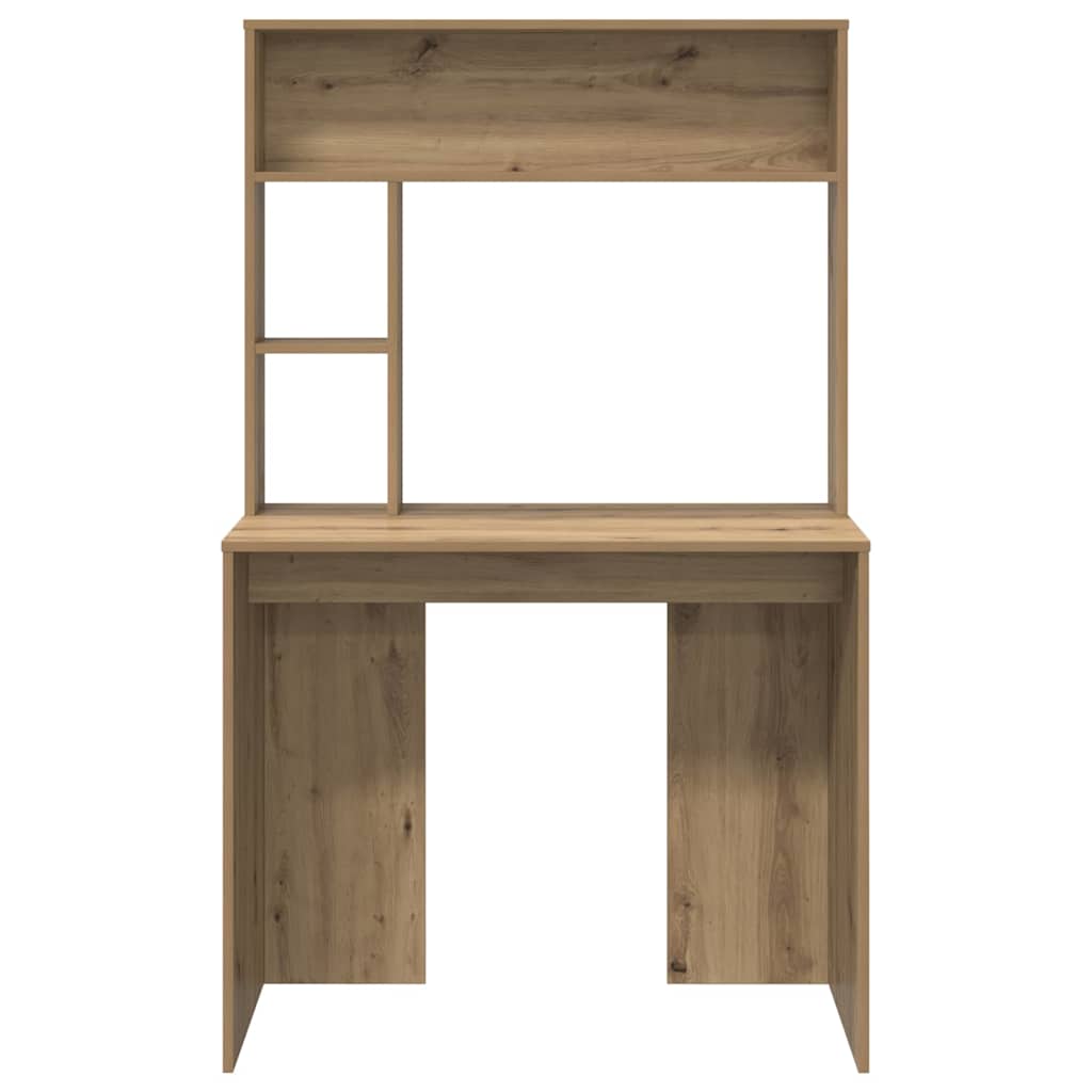 Bureau chêne Artisan 91 x 50 x 149 cm bois d'ingénierie