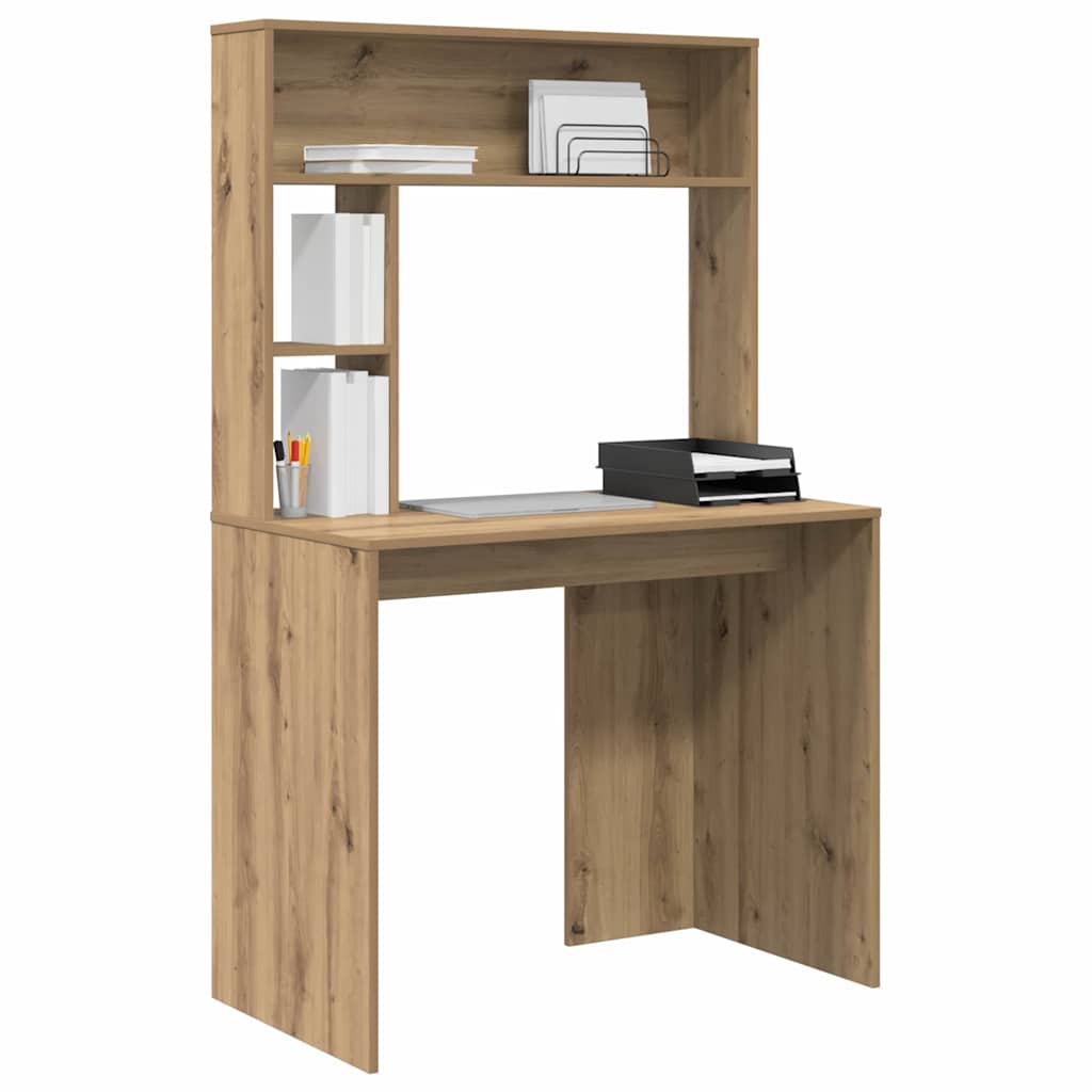 Bureau chêne Artisan 91 x 50 x 149 cm bois d'ingénierie