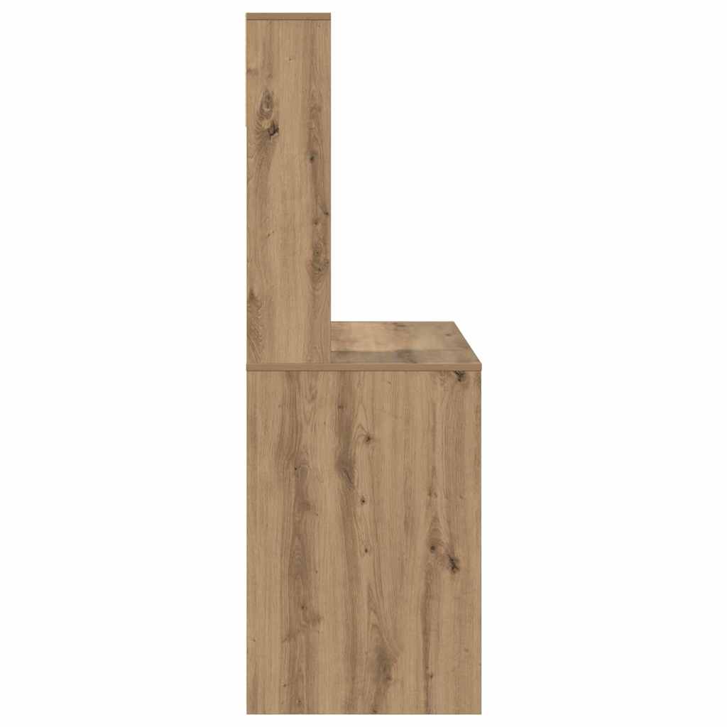 Bureau chêne Artisan 91 x 50 x 149 cm bois d'ingénierie