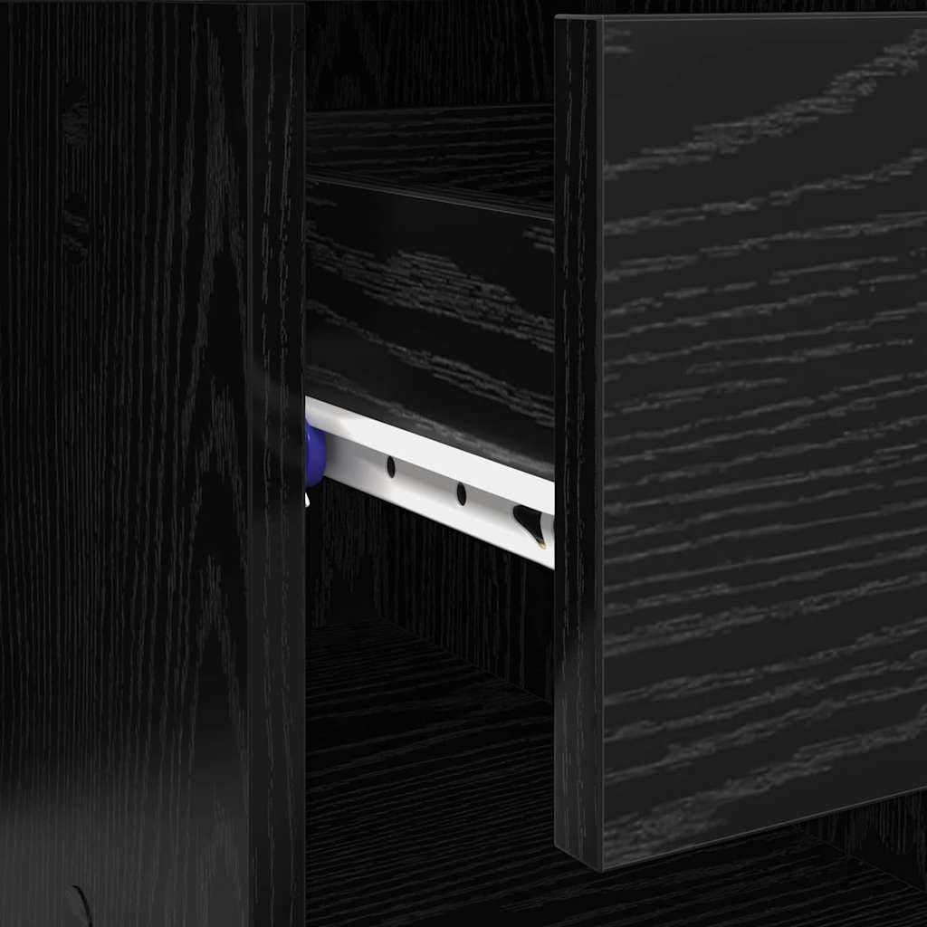 Bureau aspect chêne noir 90 x 49 x 75 cm Bois d'ingénierie