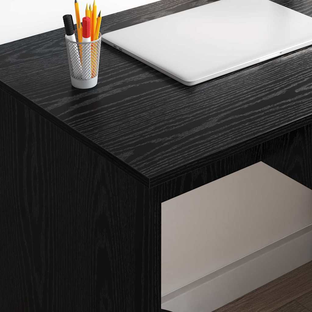 Bureau aspect chêne noir 90 x 49 x 75 cm Bois d'ingénierie
