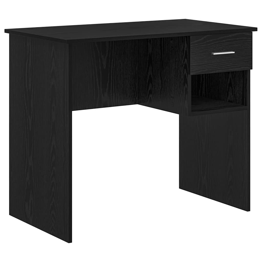 Bureau aspect chêne noir 90 x 49 x 75 cm Bois d'ingénierie