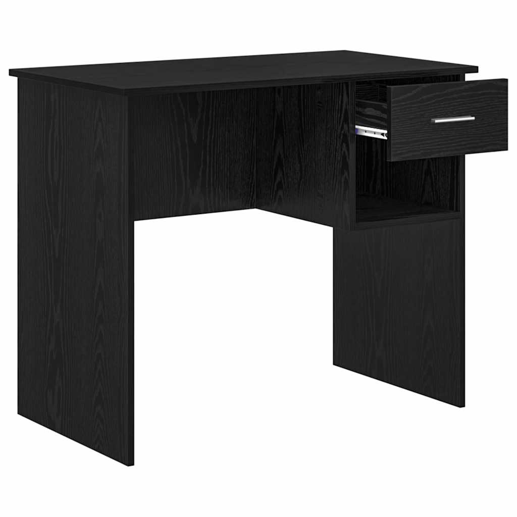 Bureau aspect chêne noir 90 x 49 x 75 cm Bois d'ingénierie