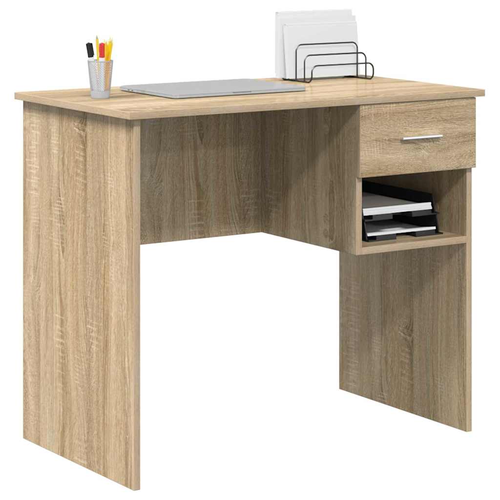 Bureau chêne Sonoma 90 x 49 x 75 cm panneaux de particules