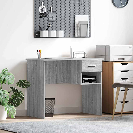 Bureau gris Sonoma 90 x 49 x 75 cm Bois d'ingénierie