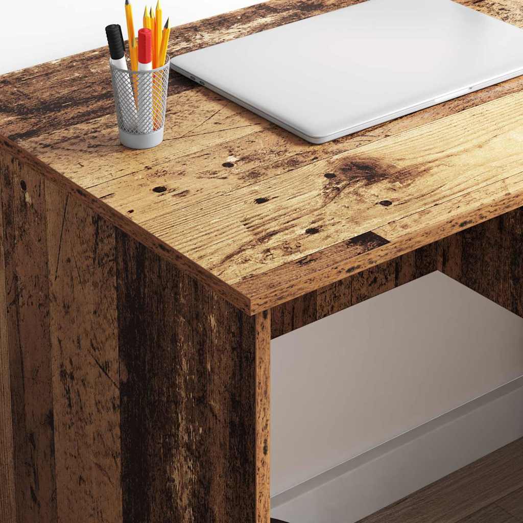 Schreibtisch mit Regal Altholz 90 x 49 x 75 cm Holzwerkstoff