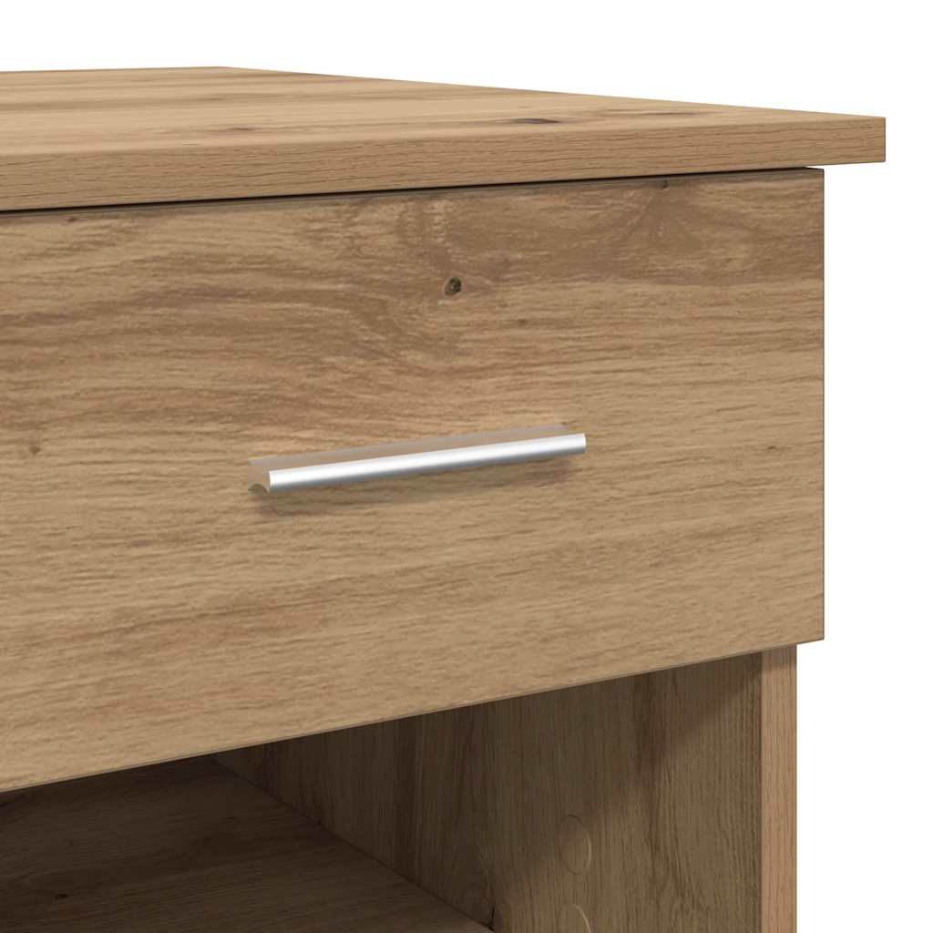 Bureau chêne Artisan 90 x 49 x 75 cm bois d'ingénierie