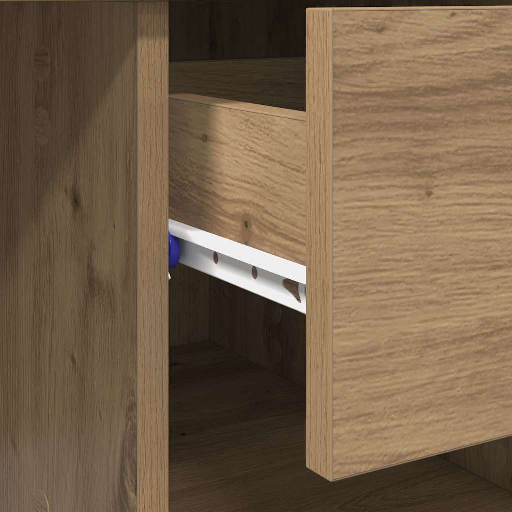Bureau chêne Artisan 90 x 49 x 75 cm bois d'ingénierie
