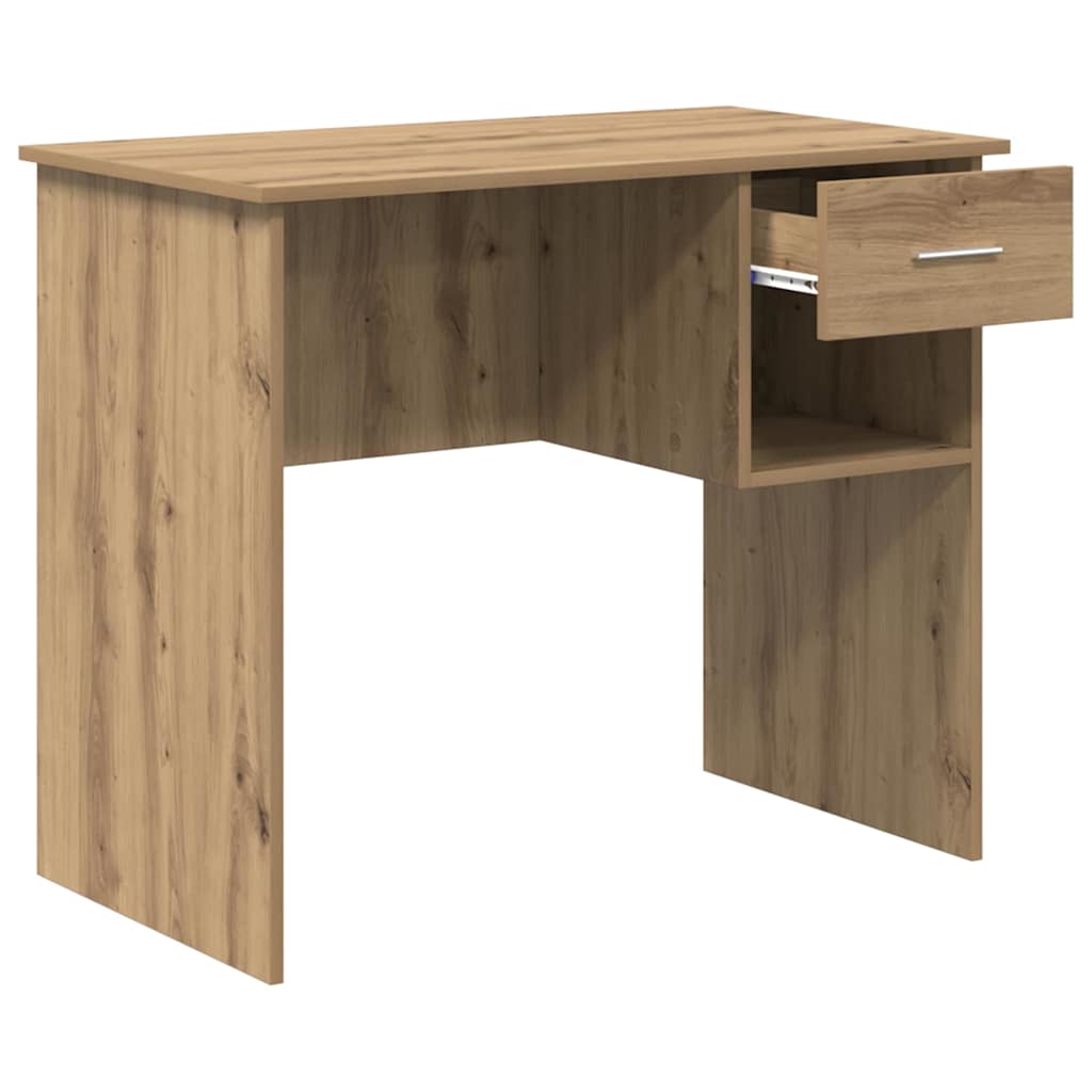 Bureau chêne Artisan 90 x 49 x 75 cm bois d'ingénierie