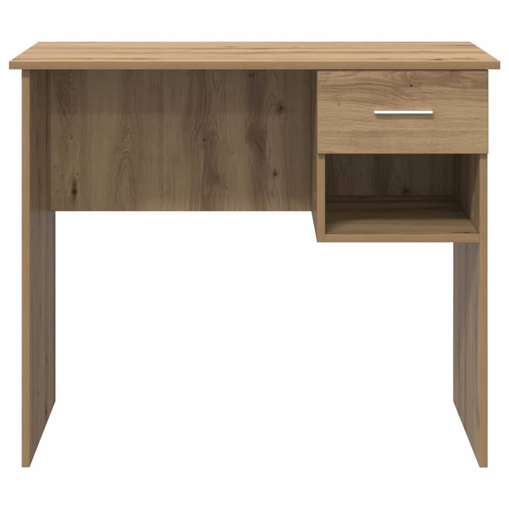 Bureau chêne Artisan 90 x 49 x 75 cm bois d'ingénierie