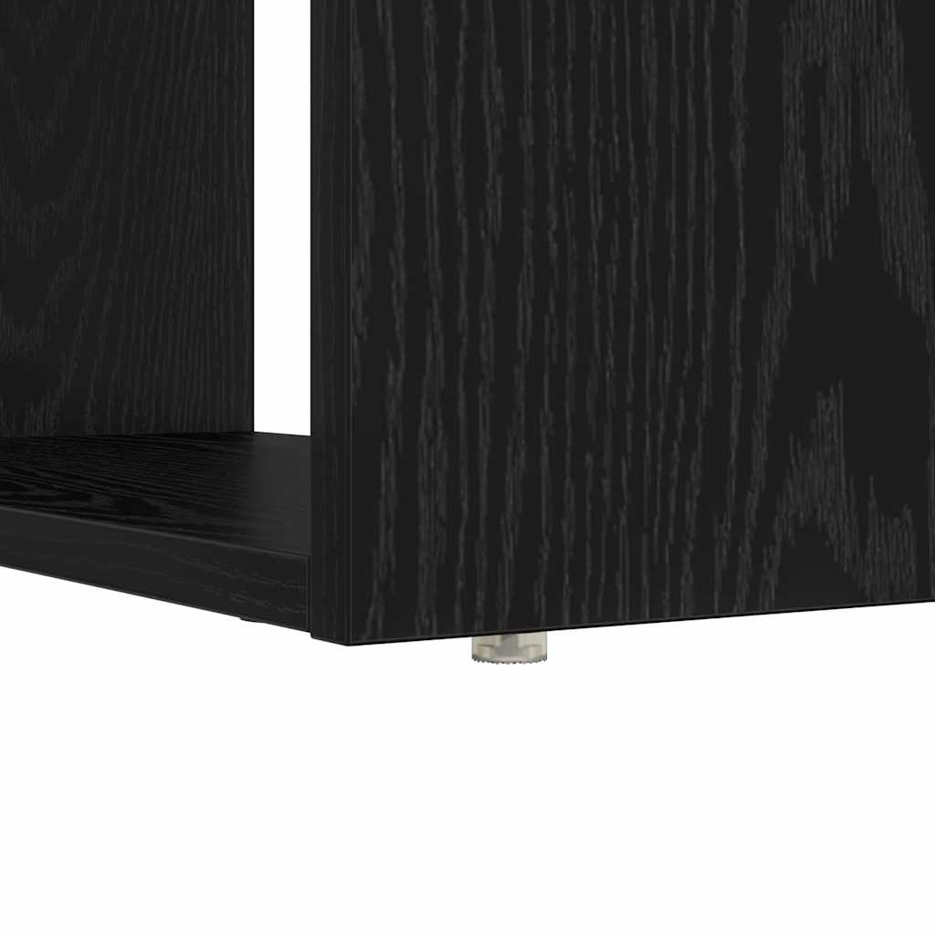 Desk with Shelf Black Oak Finish 113 x 54 x 120 cm