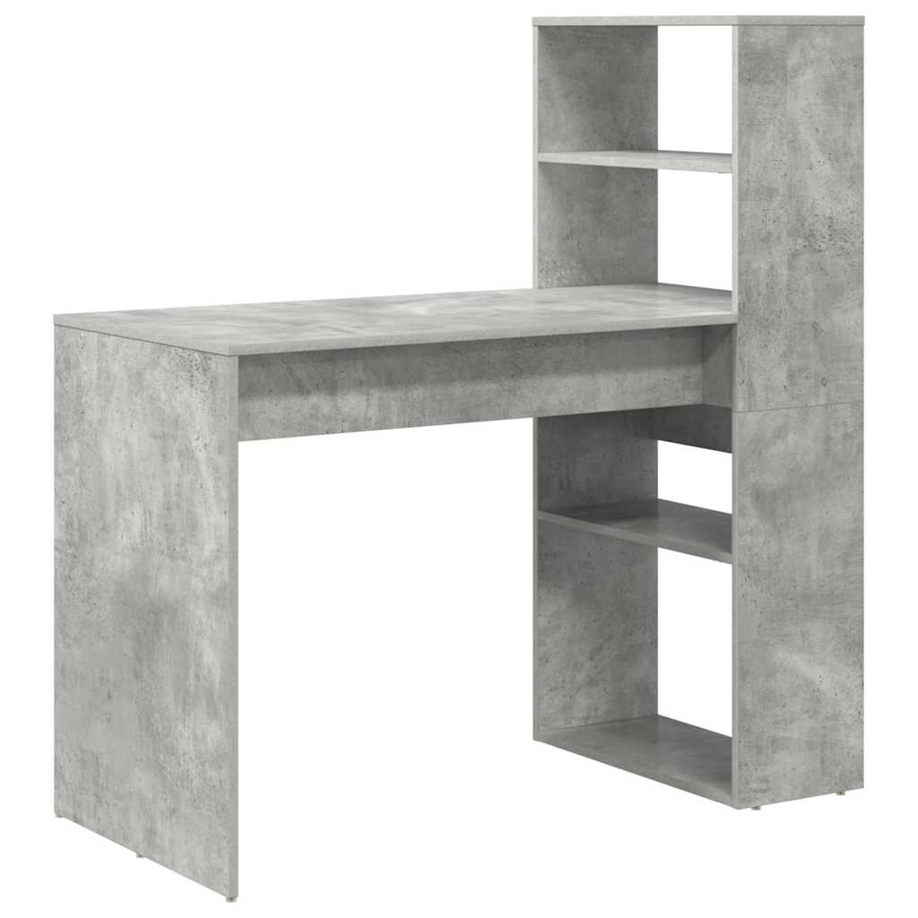 Desk Concrete Grey 113 x 54 x 120 cm Engineered Wood