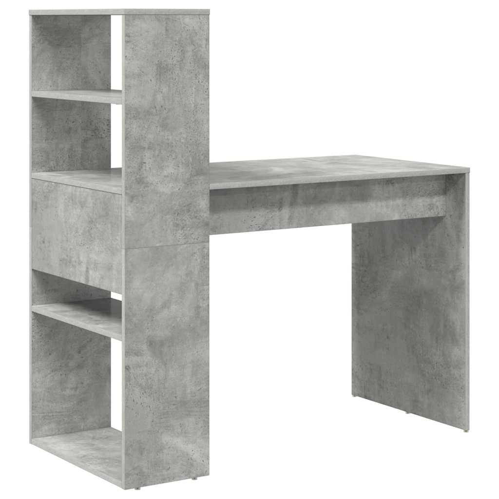 Desk Concrete Grey 113 x 54 x 120 cm Engineered Wood
