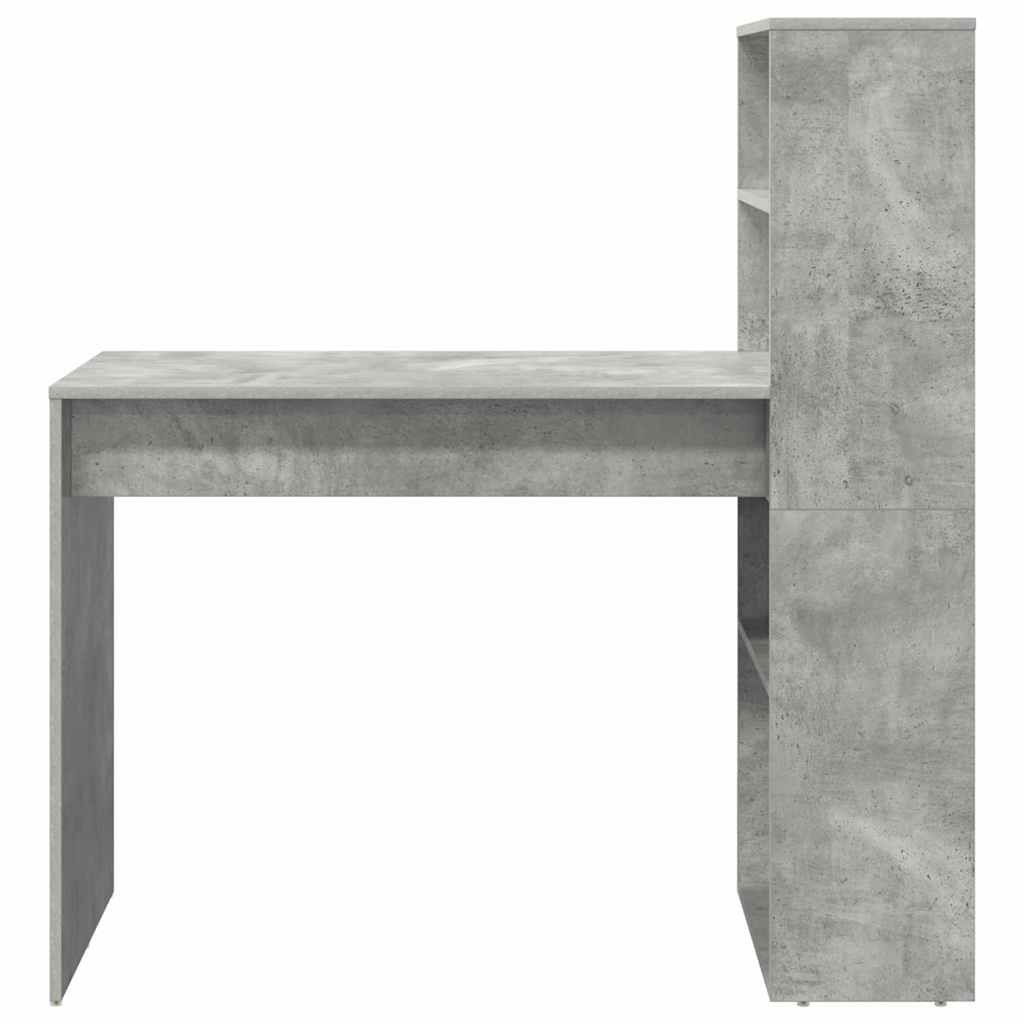 Desk Concrete Grey 113 x 54 x 120 cm Engineered Wood
