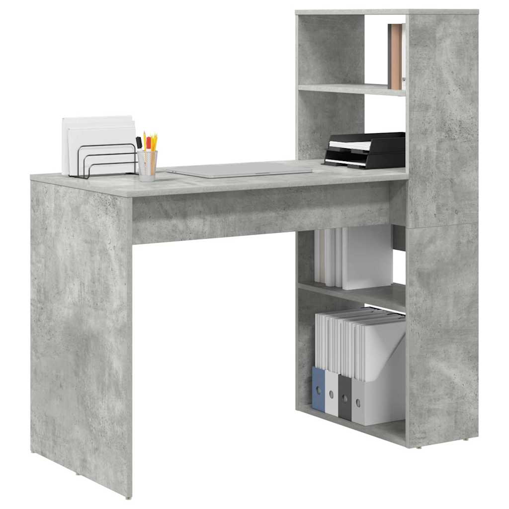 Desk Concrete Grey 113 x 54 x 120 cm Engineered Wood