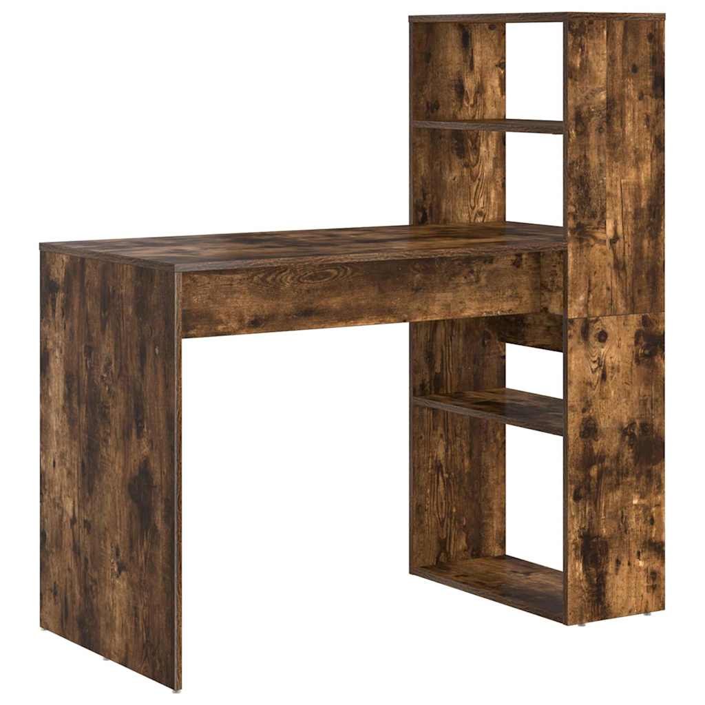 Desk Smoked Oak 113 x 54 x 120 cm Engineered Wood