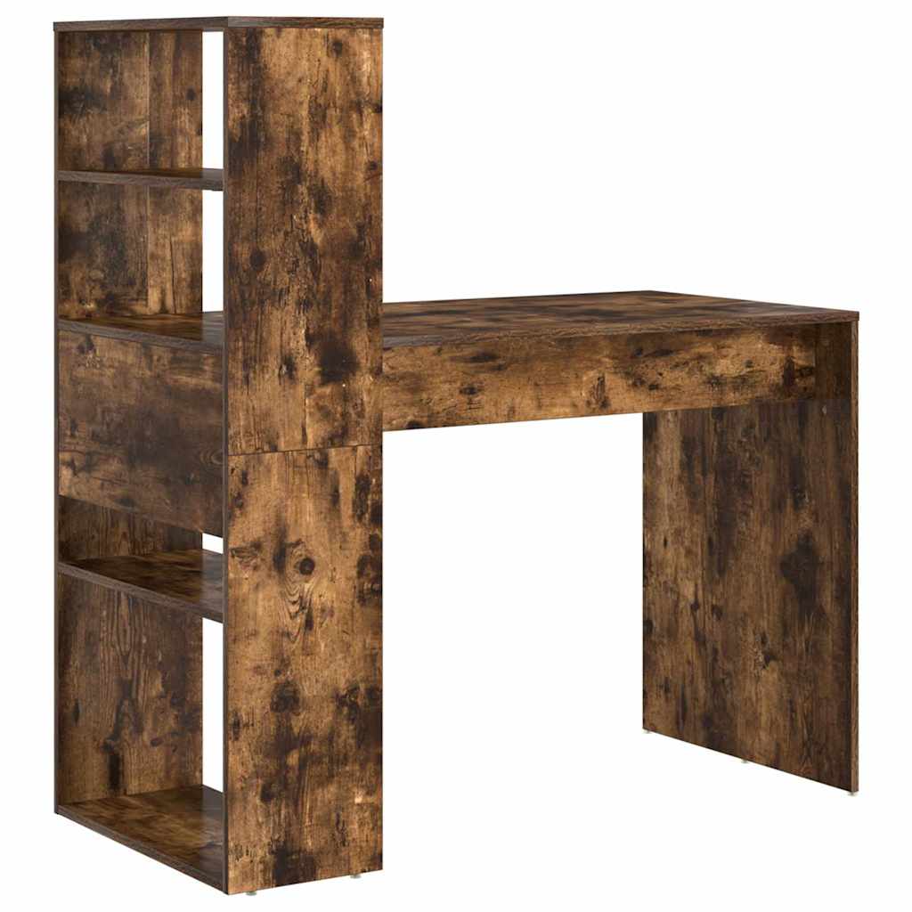 Desk Smoked Oak 113 x 54 x 120 cm Engineered Wood