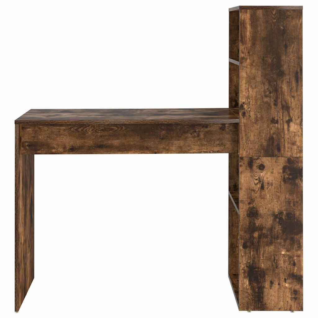 Desk Smoked Oak 113 x 54 x 120 cm Engineered Wood