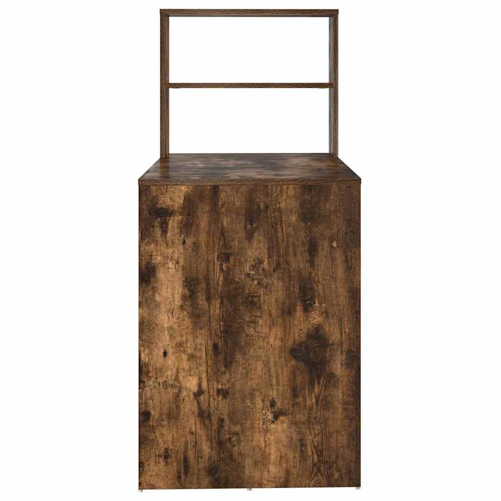 Desk Smoked Oak 113 x 54 x 120 cm Engineered Wood