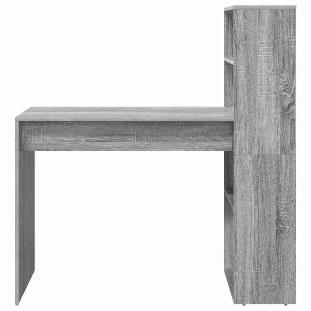 Desk Grey Sonoma 113 x 54 x 120 cm Engineered Wood