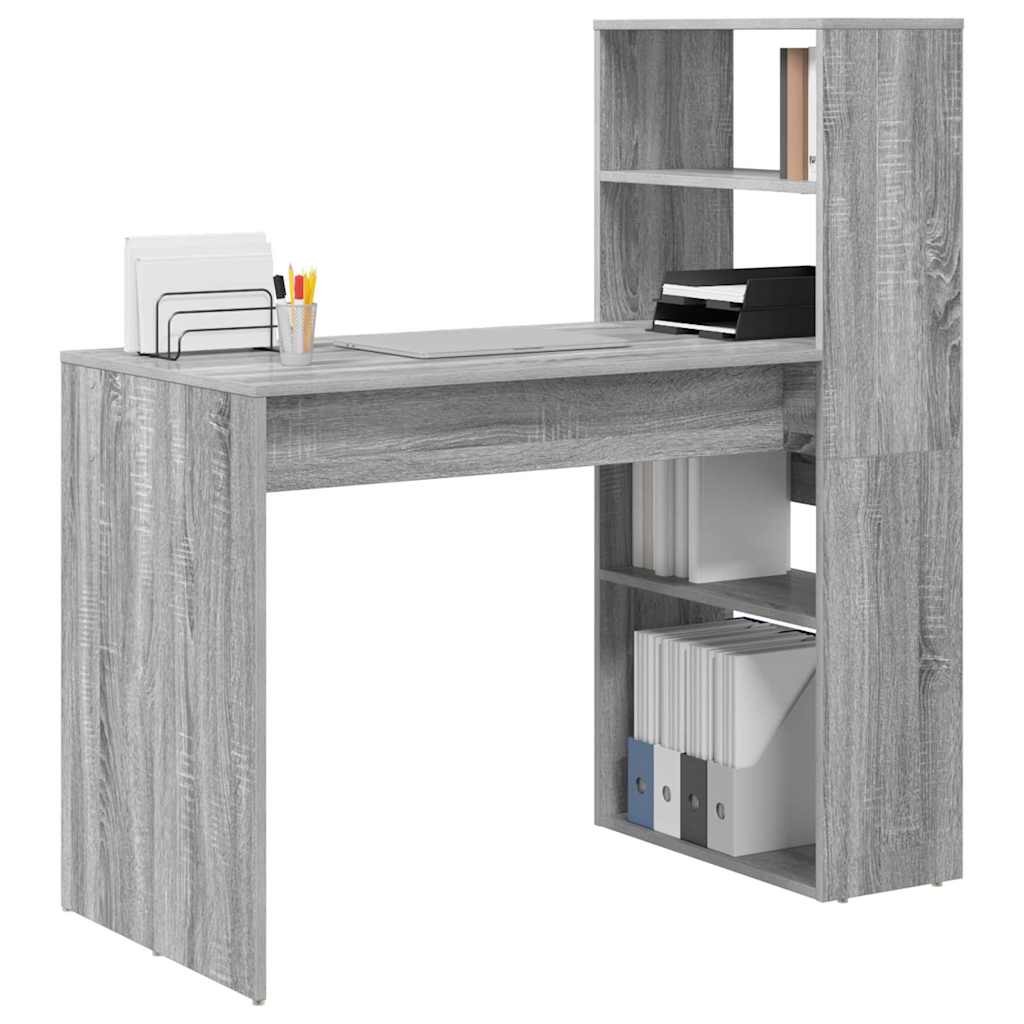 Desk Grey Sonoma 113 x 54 x 120 cm Engineered Wood