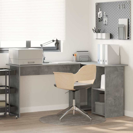 Desk Concrete Gray 142 x 102 x 73 cm Engineered Wood
