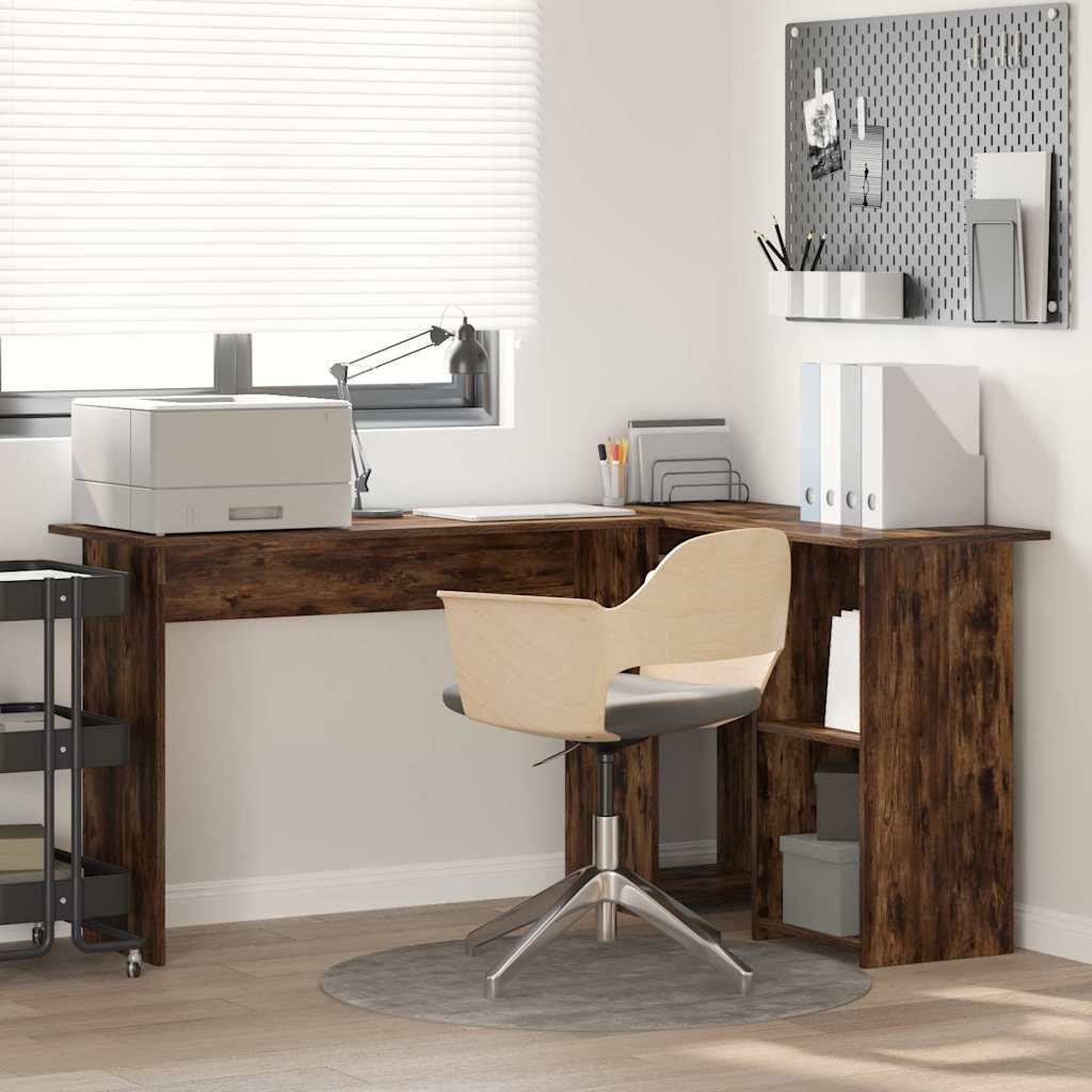 Schreibtisch Geräucherte Eiche 142 x 102 x 73 cm Holzwerkstoff