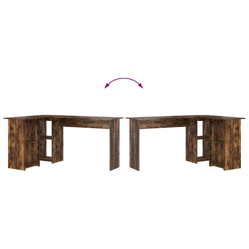 Schreibtisch Geräucherte Eiche 142 x 102 x 73 cm Holzwerkstoff