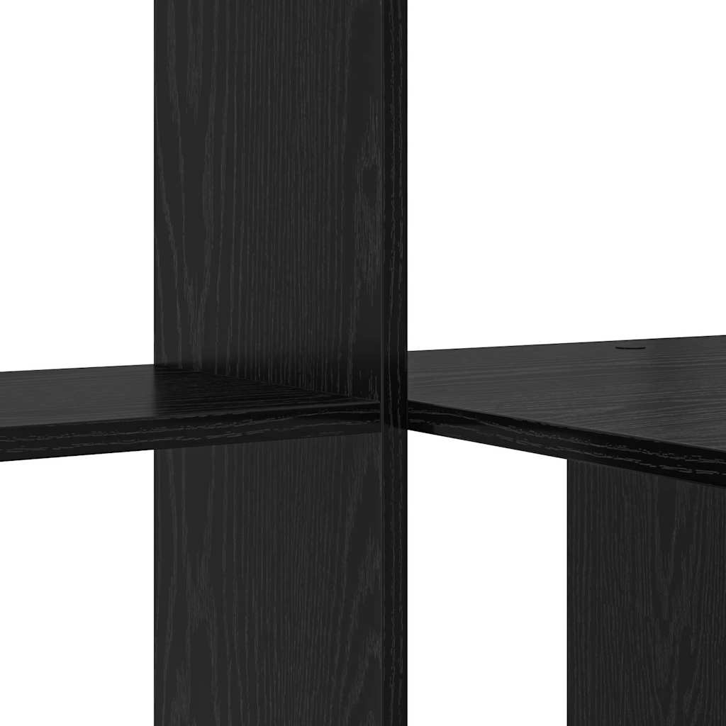 Desk Black Oak Effect 131.5 x 50 x 106.5 cm