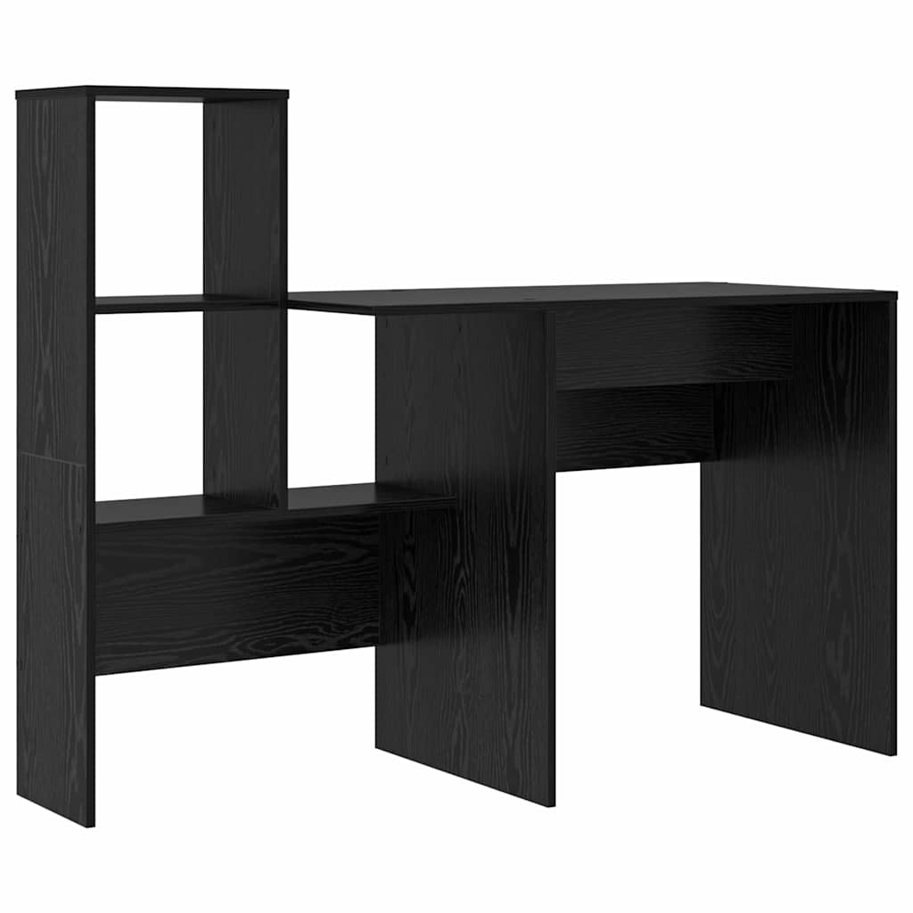 Desk Black Oak Effect 131.5 x 50 x 106.5 cm