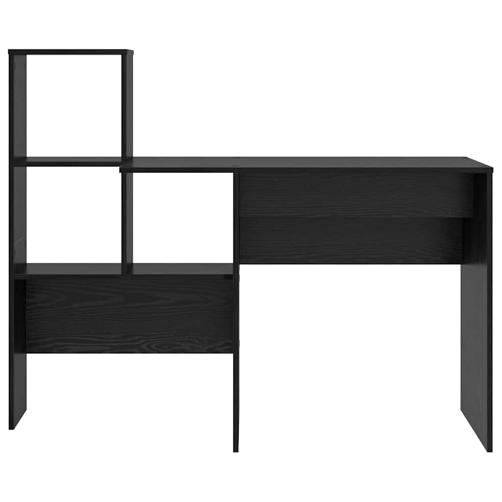 Desk Black Oak Effect 131.5 x 50 x 106.5 cm