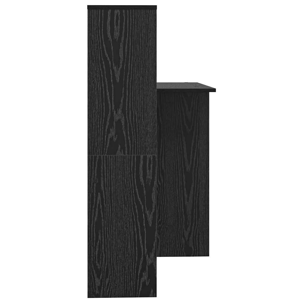 Desk Black Oak Effect 131.5 x 50 x 106.5 cm